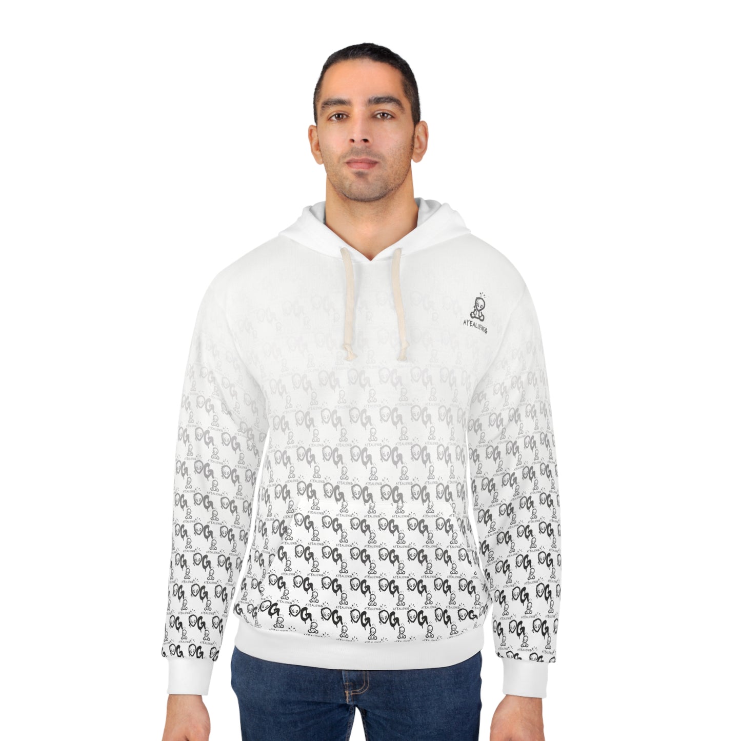 AYEALIENOG's "Go For Broke" Hoodie (AOP)
